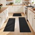 thumbnail image 1 of Kitchen Mats for Floor 3 Piece Set Non Slip Kitchen Rugs Washable Farmhouse Kitchen Floor Mats Thick Long Area Rug Carpet Runner for Hallway Entryway Laundry Bathroom, Black, 1 of 9