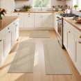 thumbnail image 1 of Kitchen Mats for Floor 3 Piece Set Non Slip Kitchen Rugs Washable Farmhouse Kitchen Floor Mats Thick Long Area Rug Carpet Runner for Hallway Entryway Laundry Bathroom, Beige, 1 of 9