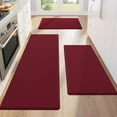 thumbnail image 1 of Kitchen Mats for Floor,3PCS Kitchen Rugs,Non Slip Anti Fatigue Mats for Kitchen Floor,Waterproof Sink Mat,Cushioned Standing and Comfort Mats for Office,Red, 1 of 14