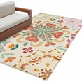 thumbnail image 1 of Kitchen Mats for Floor 3x5 Ft, Beige Boho Non Slip Area Rugs for Kitchen Bedroom Entryway, Retro Ethnic Shabby Colorful Floral Patterned Washable Carpet Runner Rug Floor Mats for Bedroom Home Decor, 1 of 9