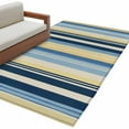 thumbnail image 1 of Kitchen Mats for Floor 3x5 Ft, Blue Yellow Striped Non Slip Area Rugs for Kitchen Bedroom Entryway, Farmhouse Stripes Vintage Washable Carpet Runner Rug Floor Mats for Bedroom Home Decor, 1 of 9