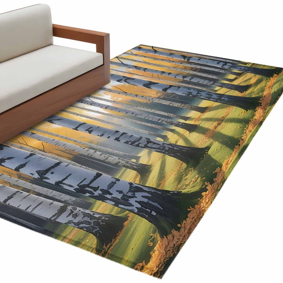 Kitchen Mats for Floor 3x5 Ft, Fall Branch Trees Non Slip Area Rugs for Kitchen Bedroom Entryway, Bare Root Tree Autumn Forest Washable Carpet Runner Rug Floor Mats for Bedroom Home Decor