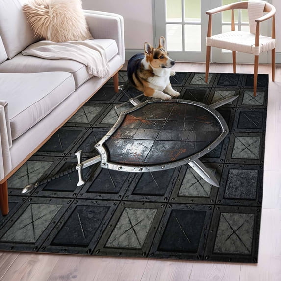 Kitchen Mats for Floor 3x5 Ft, Farmhouse Shields Non Slip Area Rugs for Kitchen Bedroom Entryway, Modern Vintage Shabby Chic Plaid Washable Carpet Runner Rug Floor Mats for Bedroom Home Decor