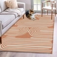 thumbnail image 1 of Kitchen Mats for Floor 3x5 Ft, Line Texture Non Slip Area Rugs for Kitchen Bedroom Entryway, Orange Abstract Art Retro Washable Carpet Runner Rug Floor Mats for Bedroom Home Decor, 1 of 8