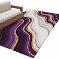 thumbnail image 1 of Kitchen Mats for Floor 3x5 Ft, Purple Modern Non Slip Area Rugs for Kitchen Bedroom Entryway, Classic Abstract Art Luxury Golden Washable Carpet Runner Rug Floor Mats for Bedroom Home Decor, 1 of 9