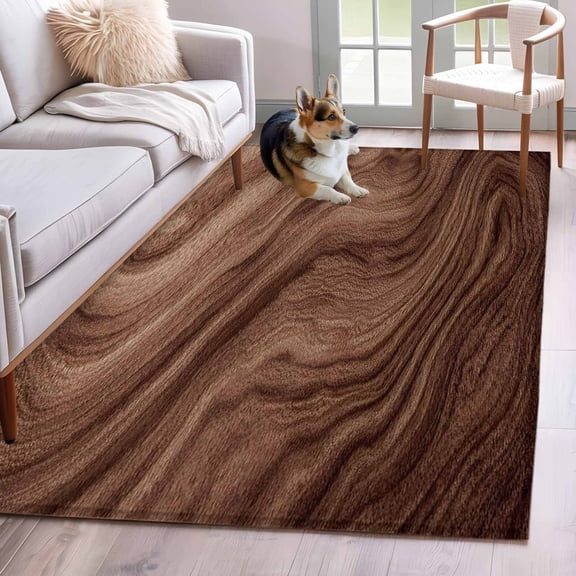 Kitchen Mats for Floor 3x5 Ft, Retro Wood Grain Non Slip Area Rugs for Kitchen Bedroom Entryway, Rustic Farmhouse Wooden Board Brown Washable Carpet Runner Rug Floor Mats for Bedroom Home Decor