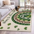thumbnail image 1 of Kitchen Mats for Floor 3x5 Ft, St Patrick's Day Non Slip Area Rugs for Kitchen Bedroom Entryway, Spring Lucky Shamrock Rainbow Beige Washable Carpet Runner Rug Floor Mats for Bedroom Home Decor, 1 of 8