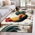 thumbnail image 1 of Kitchen Mats for Floor 3x5 Ft, Vintage Rooster Non Slip Area Rugs for Kitchen Bedroom Entryway, Retro Farmhouse Rooster Watercolor Washable Carpet Runner Rug Floor Mats for Bedroom Home Decor, 1 of 9