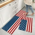 thumbnail image 1 of Kitchen Mats for Floor, 4th of July Strip and Star American Flag Memorial Day Independence Day Kitchen Rugs, Kitchen Organization Anti-Fatigue Kitchen Mat, Kitchen Decor Runner Rug Standing Desk Mats, 1 of 6