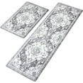 thumbnail image 1 of Kitchen Mats for Floor Anti Fatigue 2 Piece Set Cushioned Kitchen Rugs Blue Gray Waterproof Non-Skid Comfort Standing Mat Anti Fatigue for Work Desk Office(17x29+17x47Inch), 1 of 6