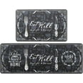 thumbnail image 1 of Kitchen Mats for Floor, Anti Fatigue Comfort Kitchen Standing Desk Mat, Floor Pad Kitchen Rug Waterproof Stain Resistance Non Slip Kitchen Set of 2, 17.3''''x27.6''''+17.3''''x47.2'''', Eat Well, 1 of 6
