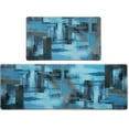 thumbnail image 1 of Kitchen Mats for Floor, Anti Fatigue Mats for Kitchen Floor Mat Cushioned, Blue Kitchen Mat 2 PCS, Kitchen Rugs and Mats Non Skid Waterproof, Abstract Art Painting Kitchen Decor, 1 of 5