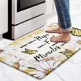 thumbnail image 1 of Kitchen Mats for Floor Butterfly Floral Kitchen Rugs Anti Fatigue Mats for Kitchen Floor, Farmhouse Daisy Kitchen Rugs Non Slip Washable Standing Floor Mats for Home, Office, Sink, 18'''' x 30'''', 1 of 6