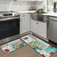 thumbnail image 1 of Kitchen Mats for Floor, Kitchen Rugs Set of 2 Carpet Runner Area Rug Floor Mat, Floral Home Kitchen Decor and Accessories Stuff, 17x30 and 17x47 Inch (Floral Teal Colorful), 1 of 7