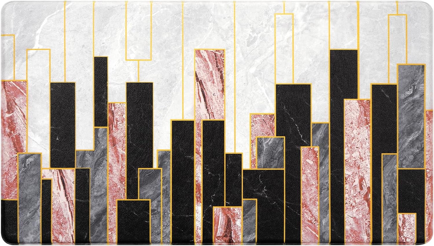 Kitchen Mats for Floor, Marble Kitchen Rugs Non Slip Washable, Pink ...