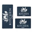 thumbnail image 1 of Kitchen Mats for Floor, Non Slip Washable Kitchen Rugs Sets of 3, Blue Farmhouse Cushioned Stain Resistant Kitchen Runner Rug for Kitchen Floor, Laundry Room, Bathroom, Entryway Carpet Decor, 1 of 7
