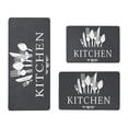 thumbnail image 1 of Kitchen Mats for Floor, Non Slip Washable Kitchen Rugs Sets of 3, Gray Farmhouse Cushioned Stain Resistant Kitchen Runner Rug for Kitchen Floor, Laundry Room, Bathroom, Entryway Carpet Decor, 1 of 7