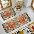 thumbnail image 1 of Kitchen Mats for Floor Set of 2 Pieces Bohemian Floral Medallion Country Vintage Kitchen Rugs and Mats Non Skid Washable Kitchen Floor Mat(17" Wx30 L+17" Wx 47" L), 1 of 6