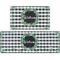 thumbnail image 1 of Kitchen Mats for Floor Set of 2, Spring Leaf Kitchen Rugs, Cushioned Anti Fatigue Mats for Kitchen Floor Mat, Kitchen Floor Mat, Buffalo Plaid Kitchen Rug and Mats Non Skid Waterproof, 1 of 6