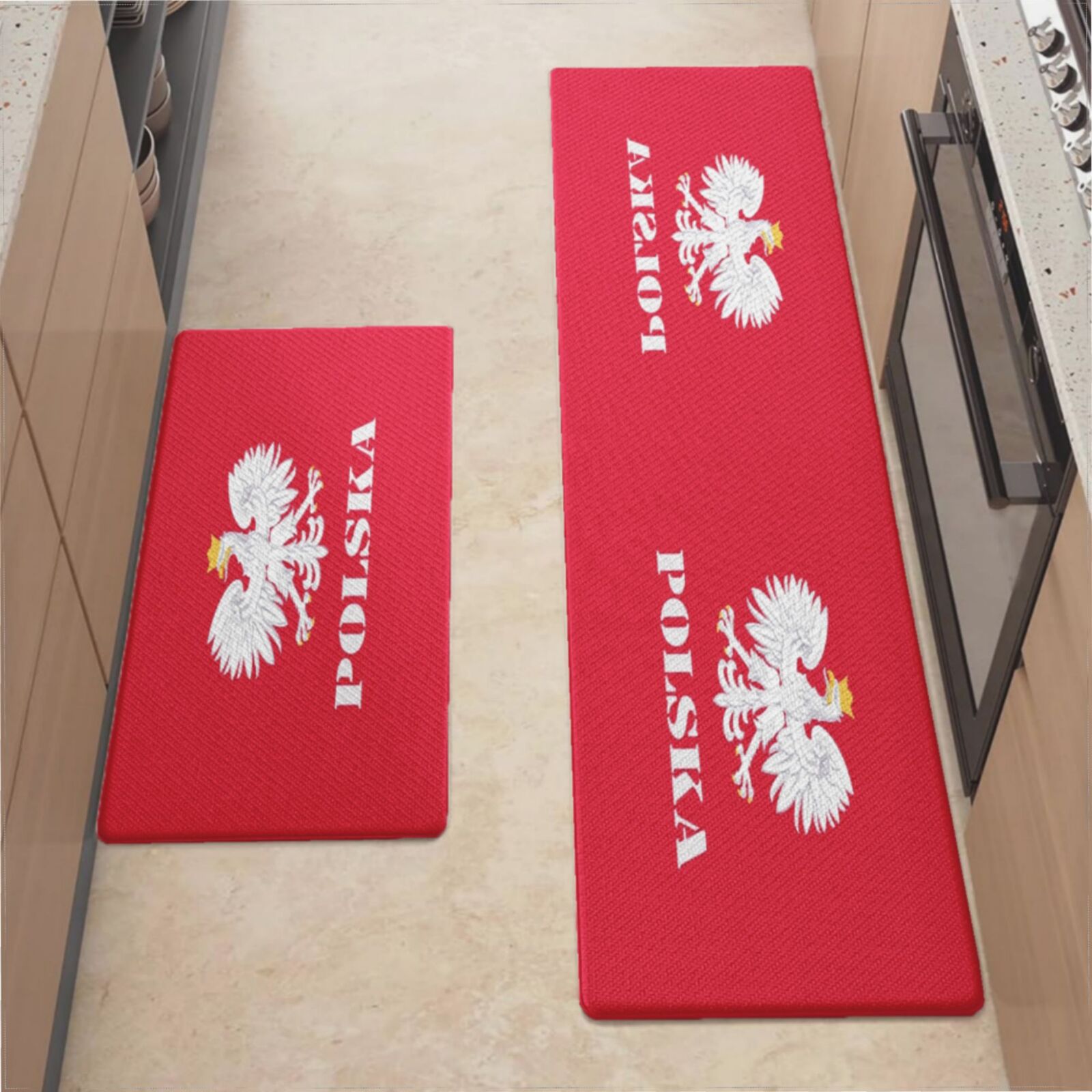 Kitchen Mats For Floor,Poland Polish Flag - Polish Eagle Kitchen Rug ...