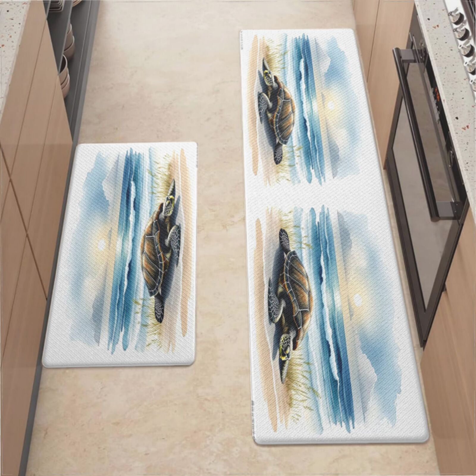 Turtle Kitchen Rug Kitchen Mats For Floor,Turtle In The Sunset Kitchen Rug For Kitchen ...