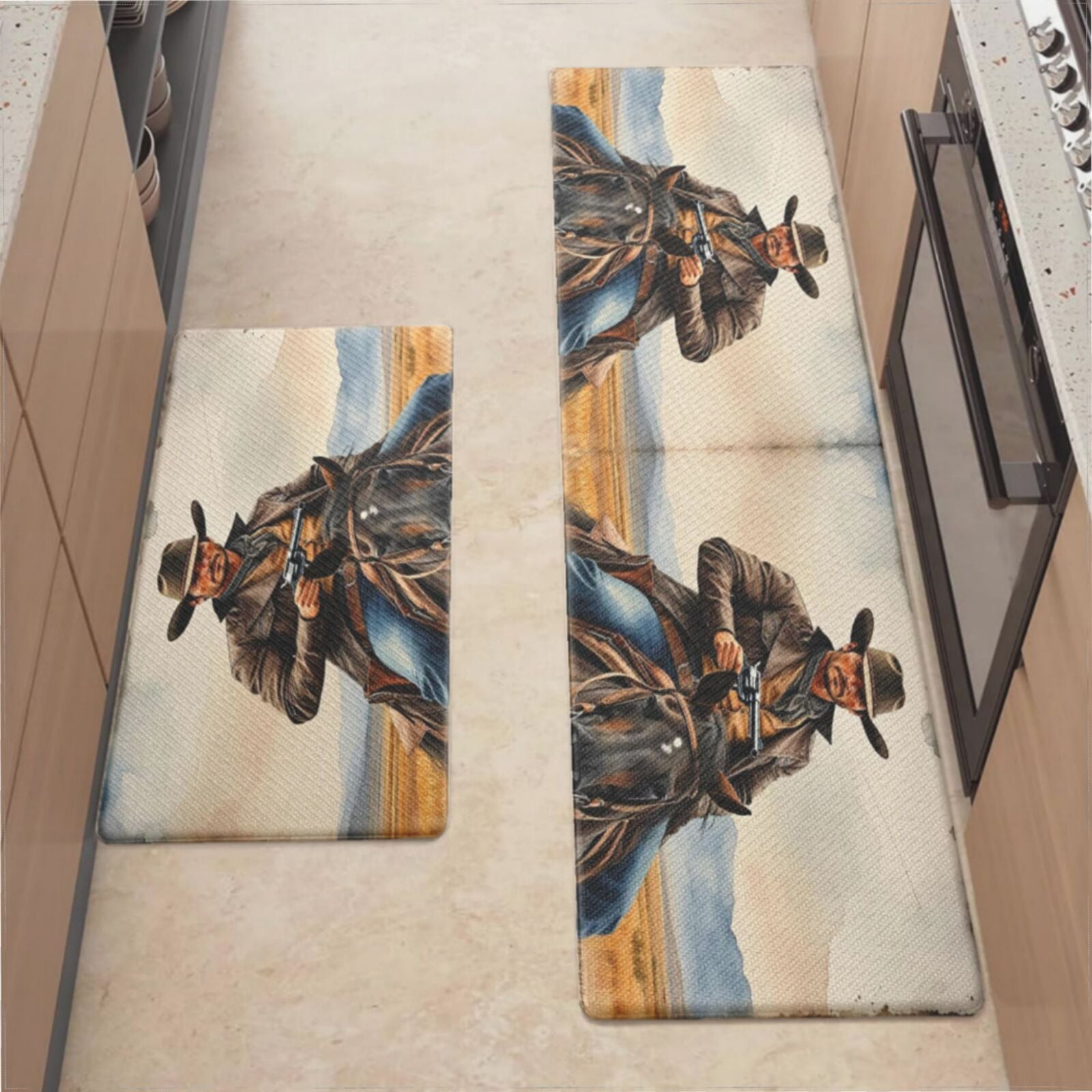 Kitchen Mats For Floor,Western Cowboy Horse Kitchen Rug For Kitchen ...