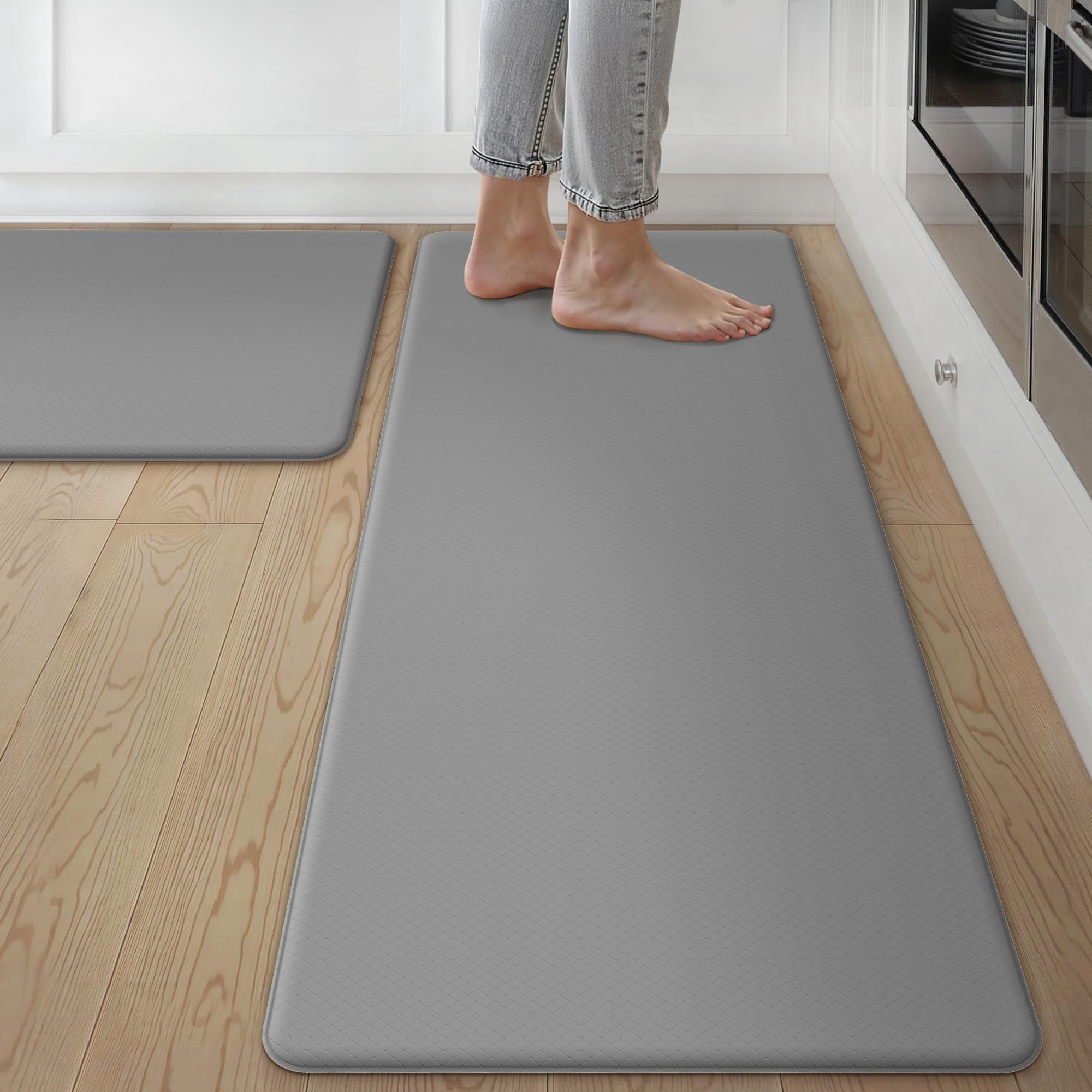 Kitchen Mats Neutral Gray 17.3