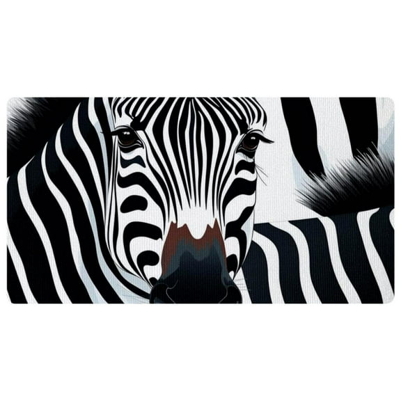 Kitchen Mats Non Slip Kitchen Floor Rug Sets Comfort Heavy Duty Standing Mats Cushioned Farmhouse Chef Mats, Zebra