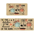 thumbnail image 1 of Kitchen Mats and Rugs Set of [2 PCS], Non Slip Washable Absorbent Microfiber Kitchen Rug and Mat, Soft Comfort Kitchen Rug Set for Kitchen, Office, Sink 17"x47.2"+17"x23" (Grey), 1 of 5