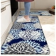 thumbnail image 1 of Kitchen Mats Set of 2 Cushioned Anti Fatigue Kitchen Rugs Non Slip Waterproof Kitchen Runner Memory Foam Kitchen Floor Mat Comfort Standing Mat for Sink,Office,Laundry, Navy Blue, 1 of 3