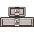 thumbnail image 1 of Kitchen Mats Set of 2 Cushioned Rugs Anti-Fatigue Mats for Kitchen Floor,Waterproof Non-Slip Mats and Rugs Set for Office,Floor,Laundry 17.3"×29"+17.3"×59",Chocolate, 1 of 6