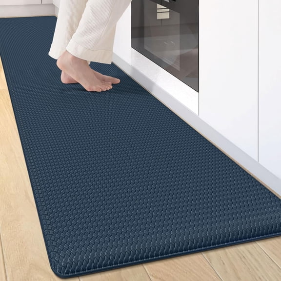 Kitchen Mats for Floor Cushioned Anti Fatigue, Runner Rug Waterproof, Memory Foam Padded for Standing, 17x79, Blue