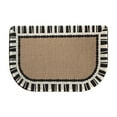 thumbnail image 1 of Kitchen Mats for Floor, Kitchen Rugs Non Slip Washable, Half Circle Kitchen Floor Mat Sink Rug Rubber Backed Super Absorbent, 16x24” Brown, 1 of 7