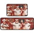 thumbnail image 1 of Kitchen Mats for Floor Kitchen Rugs Sets of 2 Non Slip Washable Brown Coffee Kitchen Rugs Anti Fatigue 47x17 Inch and 29x17, 1 of 6