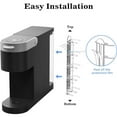 thumbnail image 1 of Kitchen Maximize Space Rust Resistant Coffee Pod Holder Side Mount Coffee Pod Capsule Organizer & Storage For Pods Space Saving For Small Countertops, 1 of 9