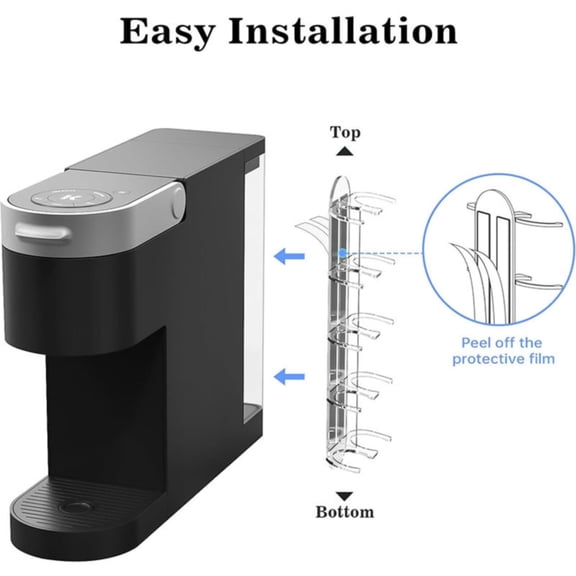 Kitchen Maximize Space Rust Resistant Coffee Pod Holder Side Mount Coffee Pod Capsule Organizer & Storage For Pods Space Saving For Small Countertops