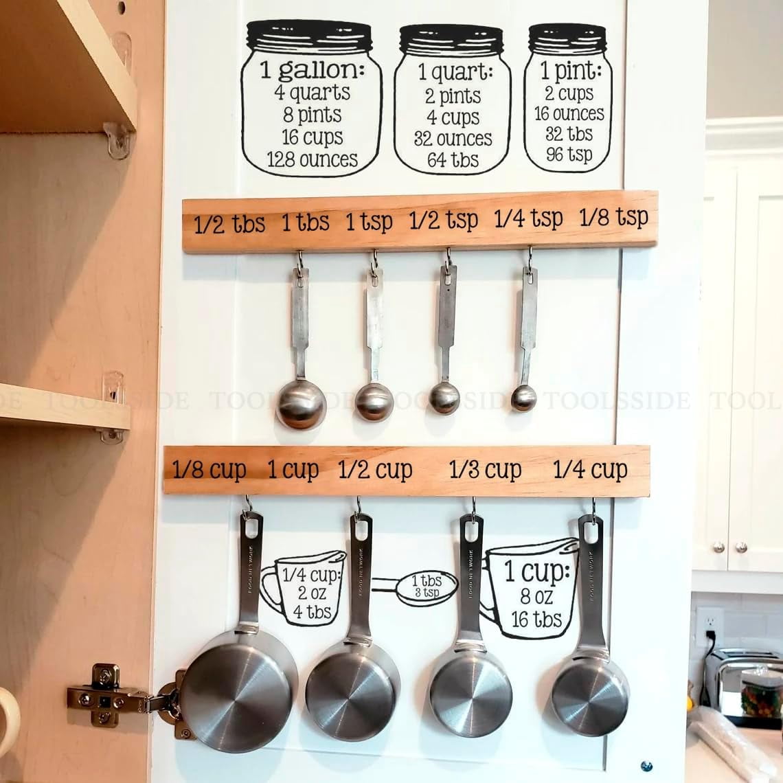 Kitchen Measurement Stickers Measuring Decals Cup Labels Vinyl Wall ...