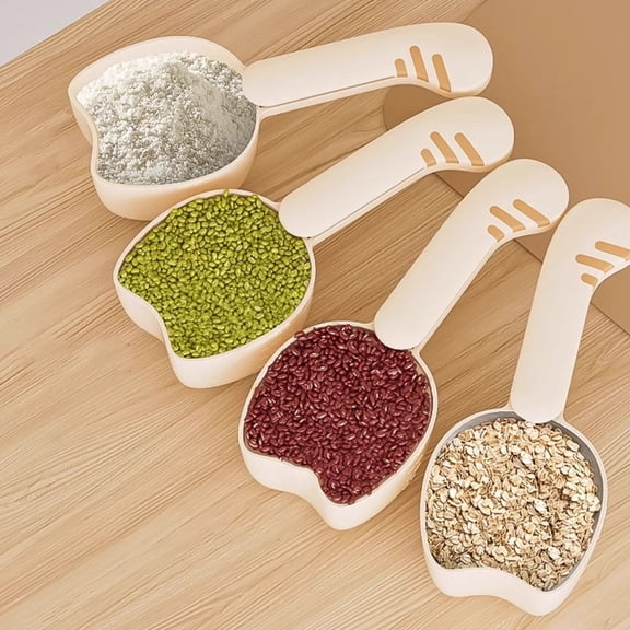 Kitchen Measuring Cup with Secure Bag Clip for Rice Pet Food and Dry Ingredients Storage