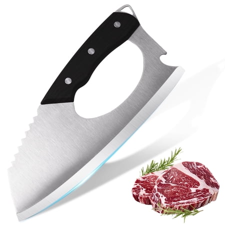 Kitchen Meat Cleaver Knife – Unique Effort-Saving Design, Professional Stainless Steel Chef Knife for Cutting Meat, Vegetables | Gift for Father & Mother
