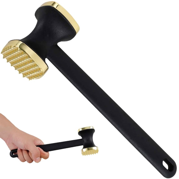 Kitchen Meat Tenderizer - Heavy Duty Manual Hammer Mallet Tool,Meat Hammer Used for Steak, Chicken, Fish,Meat Pounder With Comfort Grip Handle