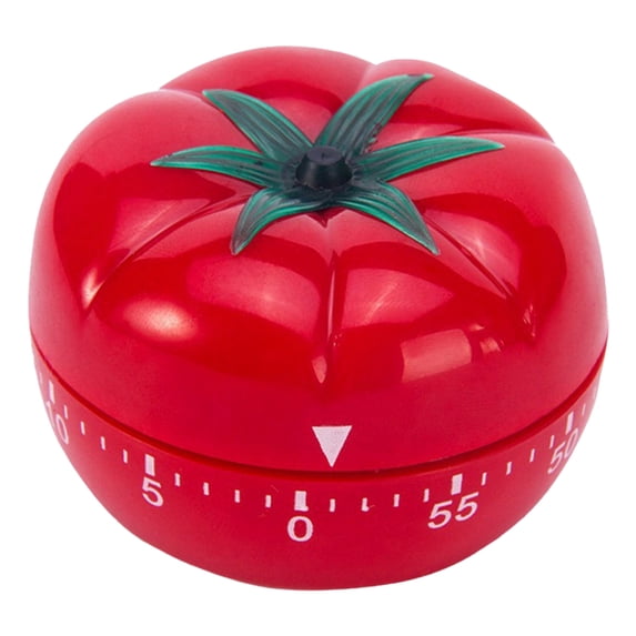 Kitchen Mechanical Timer Countdown Reminder Portable Cooking Timer Fruit Shape Red, Kitchen Countdown Timer Mechanical Wind-Up Large Dial Display Magnetic Back Loud Ringing Alarm No Battery Needed