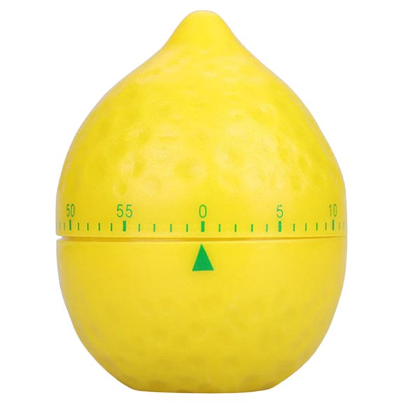 Kitchen Mechanical Timer Countdown Reminder Portable Cooking Timer Fruit Shape Yellow, Kitchen Countdown Timer Mechanical Wind-Up Large Dial Display Magnetic Back Loud Ringing Alarm No Battery Needed