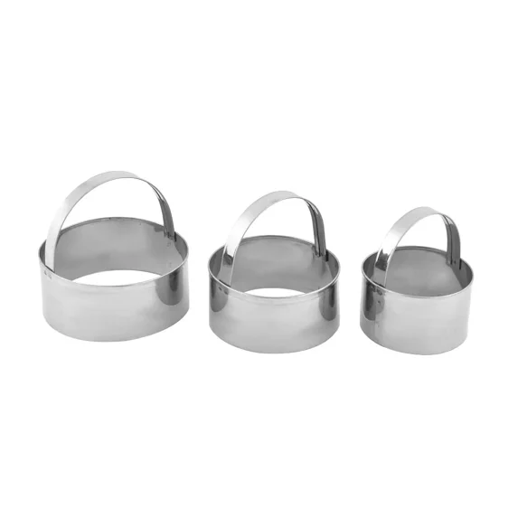 Kitchen Metal Cylindrical Cookie Biscuit Baking Mould Mould Cutter 3 In 1