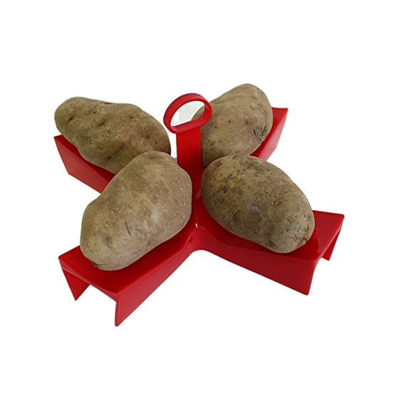 Dependable Industries Microwave Baked Potato Maker Essentials, Cooks 4 Potatoes Evenly in 10 Minutes