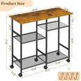 thumbnail image 1 of Kitchen Storage Cart with Adjustable Shelves and Lockable Wheels, 1 of 6