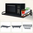 thumbnail image 1 of Kitchen Microwave Oven Bracket Wall-Mounted Shelf Cooker Holder Storage Rack, 1 of 12