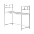 thumbnail image 1 of Kitchen Microwave Stand, Metal Kitchen Countertop Organizer Shelves, Bakers Rack, Metal Appliance Shelf for Living Room 1 Layer(White), 1 of 7