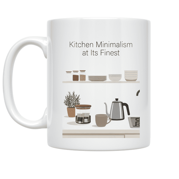 Kitchen Minimalism at Its Finest - Kitchen Decor Enthusiast - 11 oz Ceramic Coffee Mug