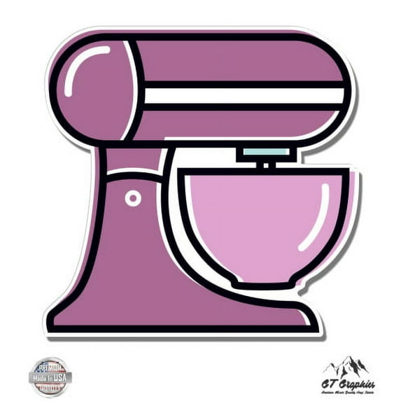 Kitchen Mixer - 5" Vinyl Sticker - For Car Laptop I-Pad - Waterproof Decal
