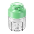 thumbnail image 1 of Kitchen Mixer,Electric Garlic Chopper, Mini Portable Veggie Choppers, Garlic Grinder Masher Onion Chopper, Blender to Vegetable, Wireless Food Processor for Ginger, Chili, Fruit, Meat(Green 320ml), 1 of 9
